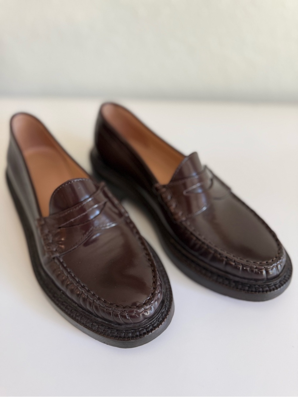 J. Crew Dark Brown Leather Penny Loafers - Picture 3 of 8